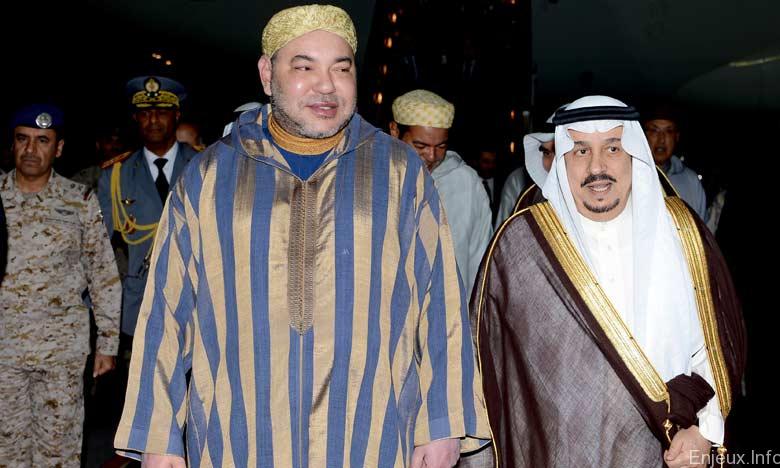 Le Roi Mohammed VI à Ryad pour le 1er Sommet Maroc-Pays du Golfe