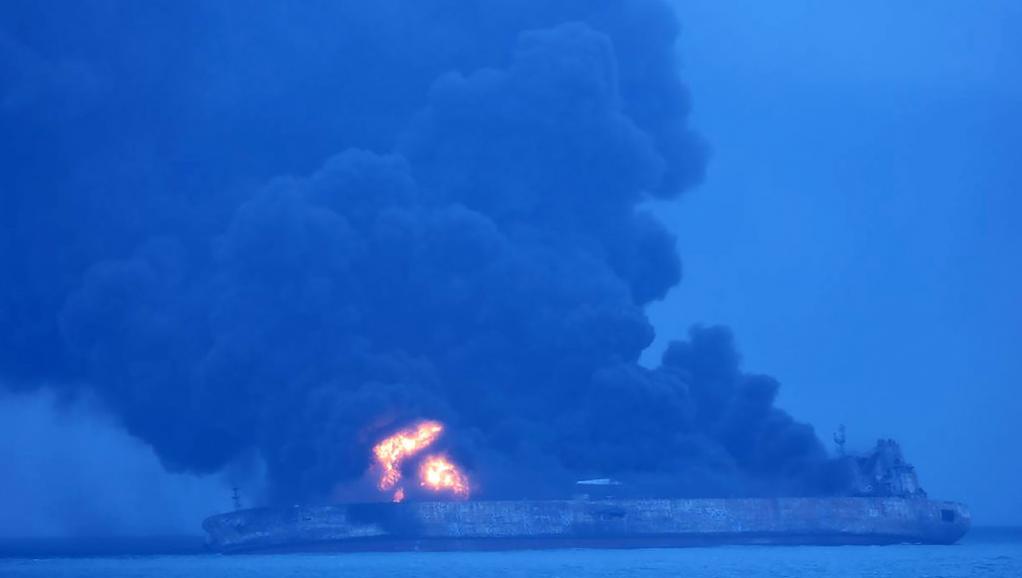 Collision maritime entre un navire chinois et un pétrolier iranien