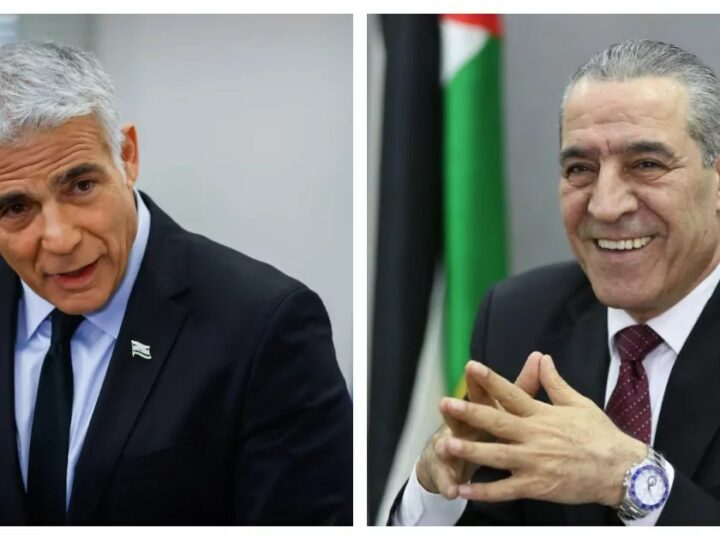 Israël : première rencontre entre le chef de la diplomatie israélienne et un dirigeant palestinien
