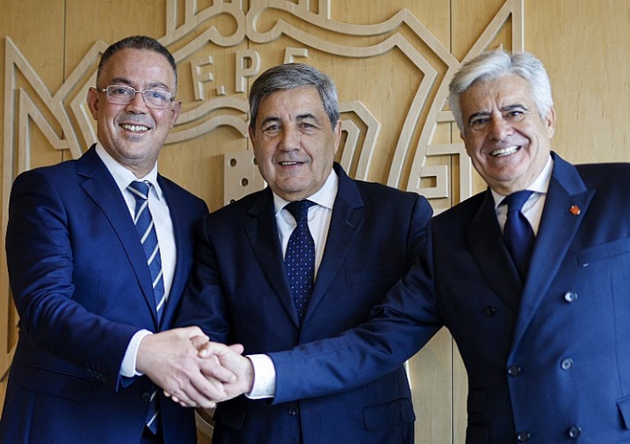 Football-Mondial 2030 : Les présidents des fédérations Marocaine, portugaise et espagnole se concertent à Lisbonne